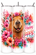 Happy Cappy, Capybara 20 oz Skinny Tumbler!