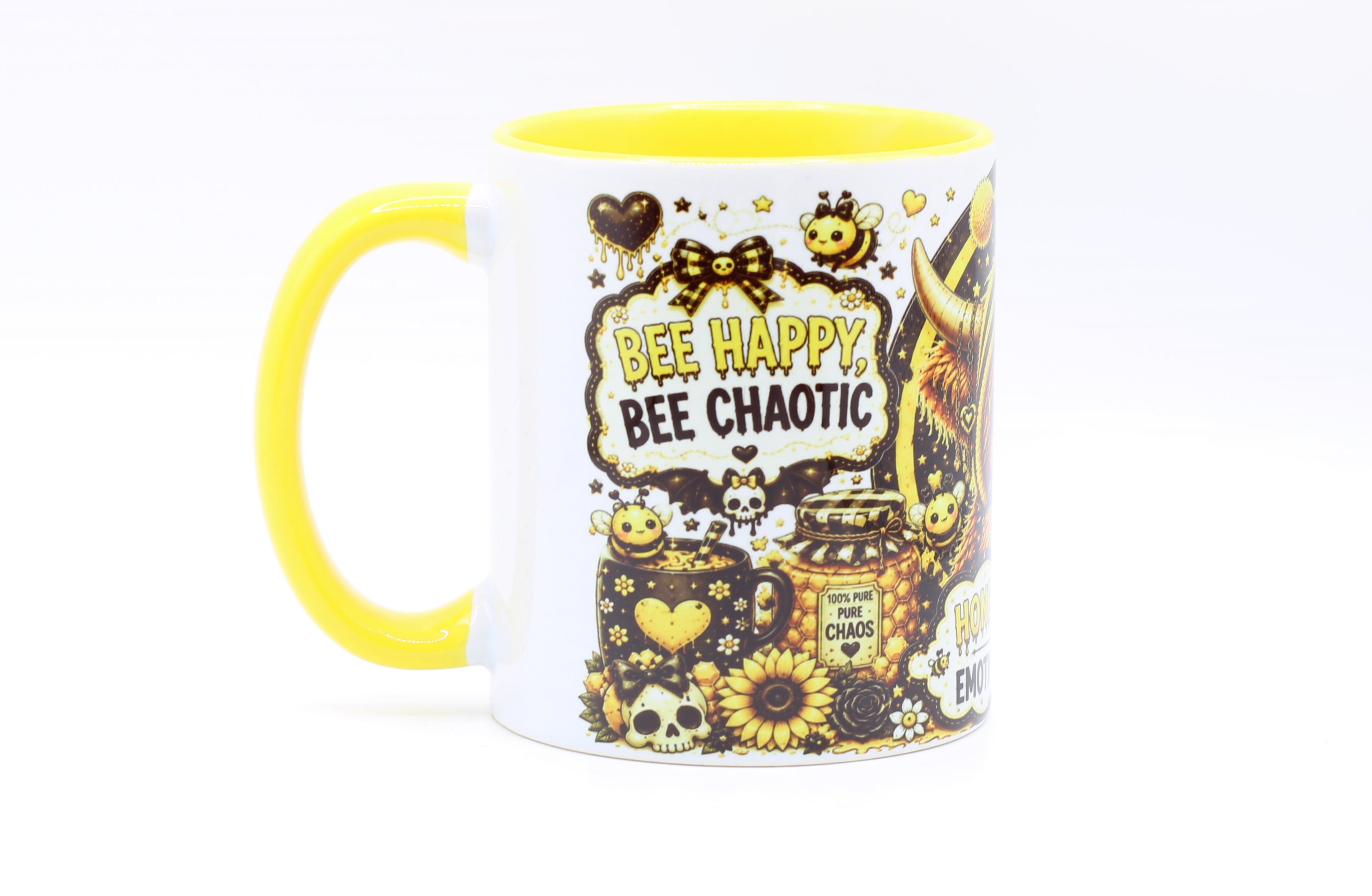 Highland Cow Yellow Bee Theme Mug