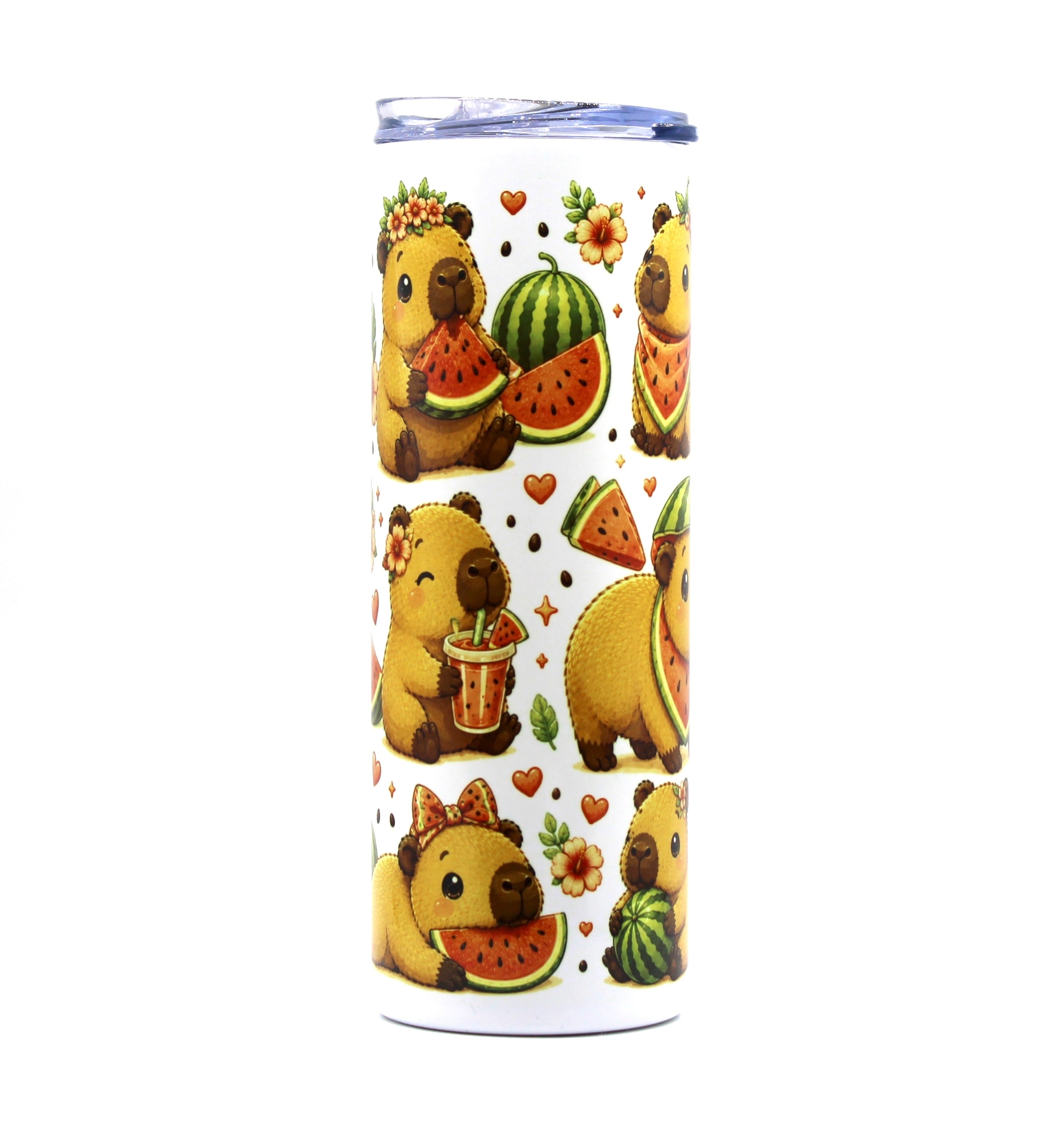 Watermelon Capybara 20oz Skinny Tumbler
