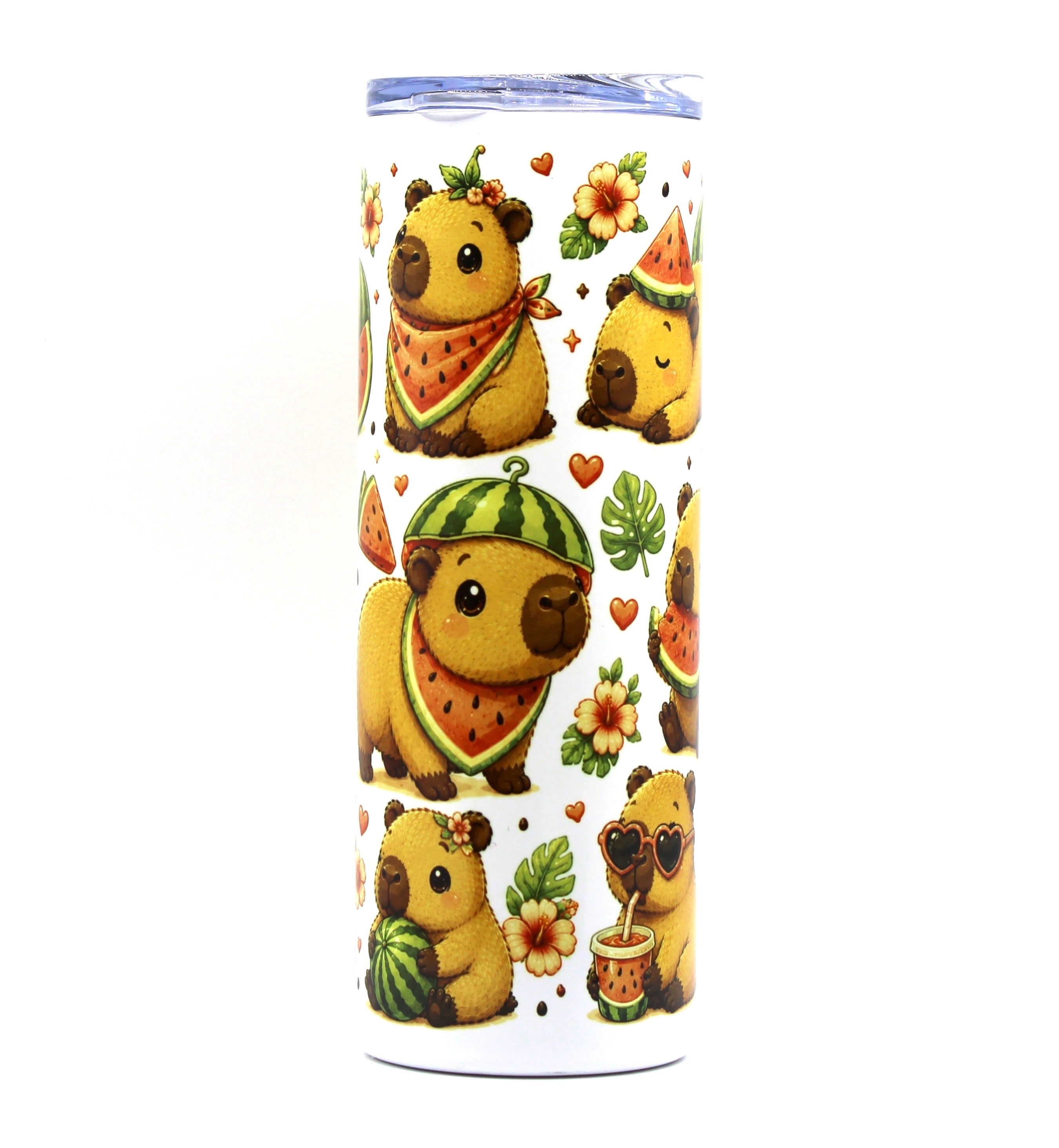 Watermelon Capybara 20oz Skinny Tumbler