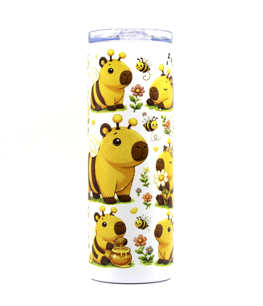 Honey Bee Capybara 20oz Skinny Tumbler