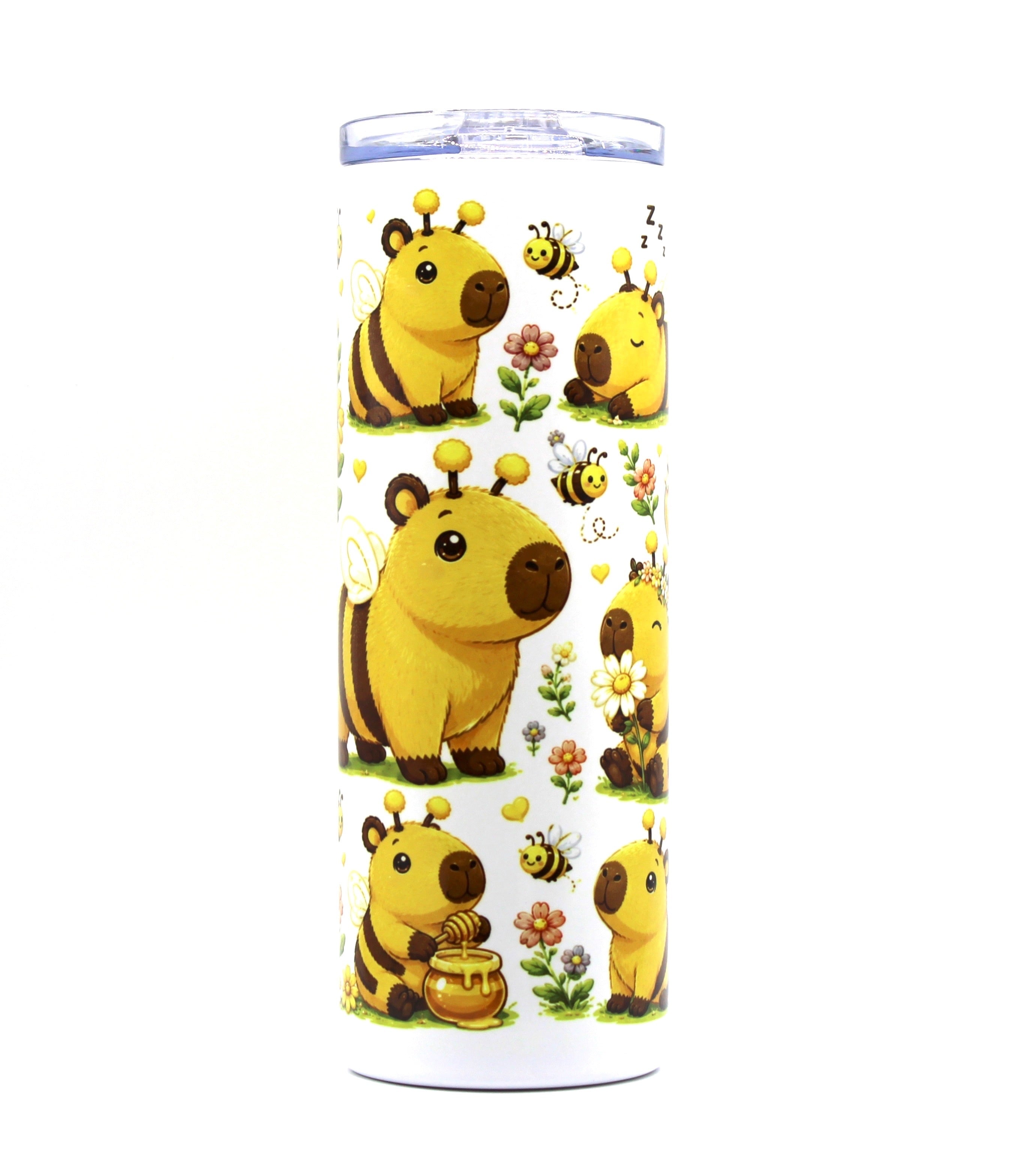Honey Bee Capybara 20oz Skinny Tumbler
