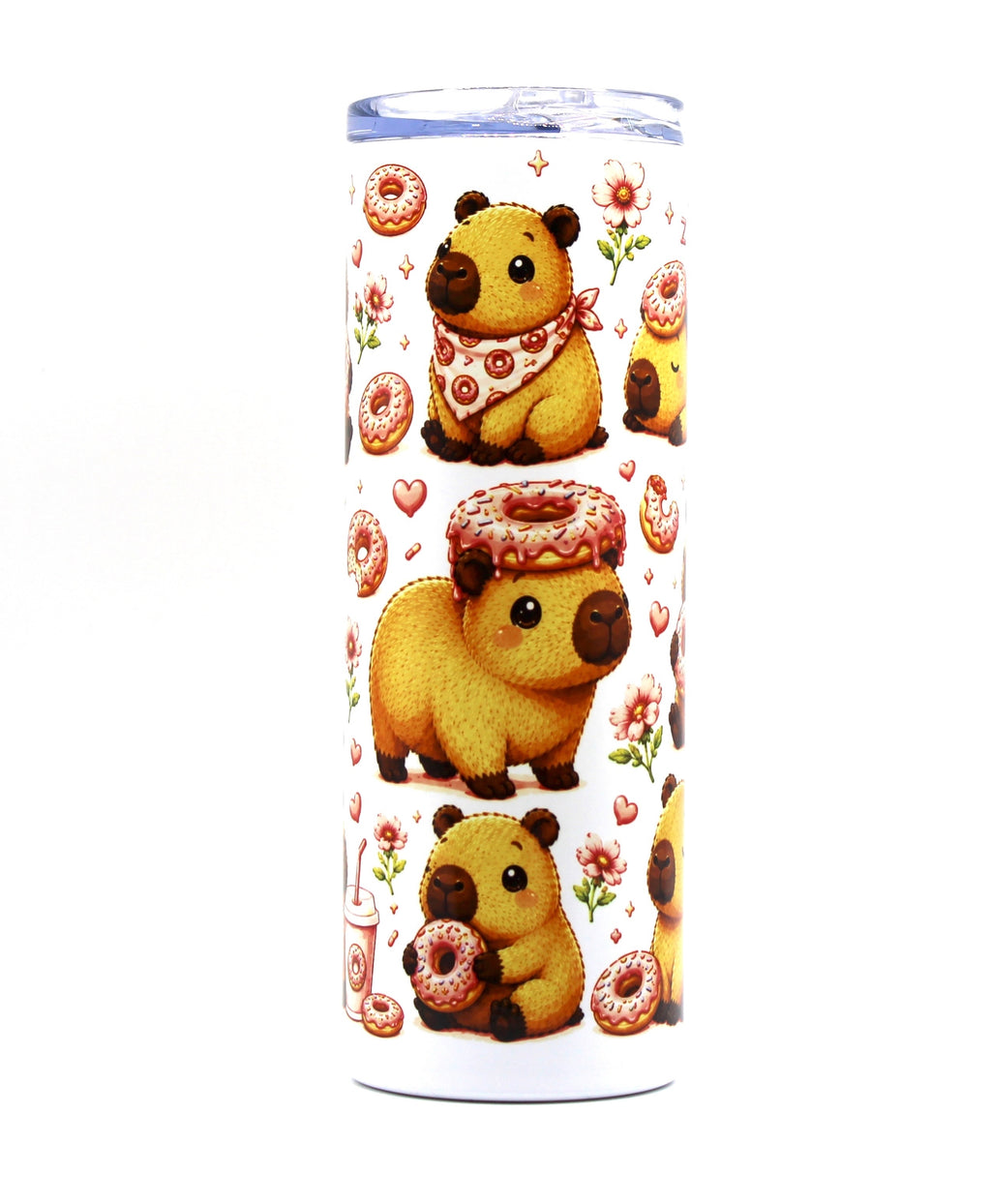 Doughnut Capybara 20oz Skinny Tumbler
