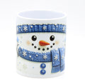 Cute Snowman Christmas Mug Blue