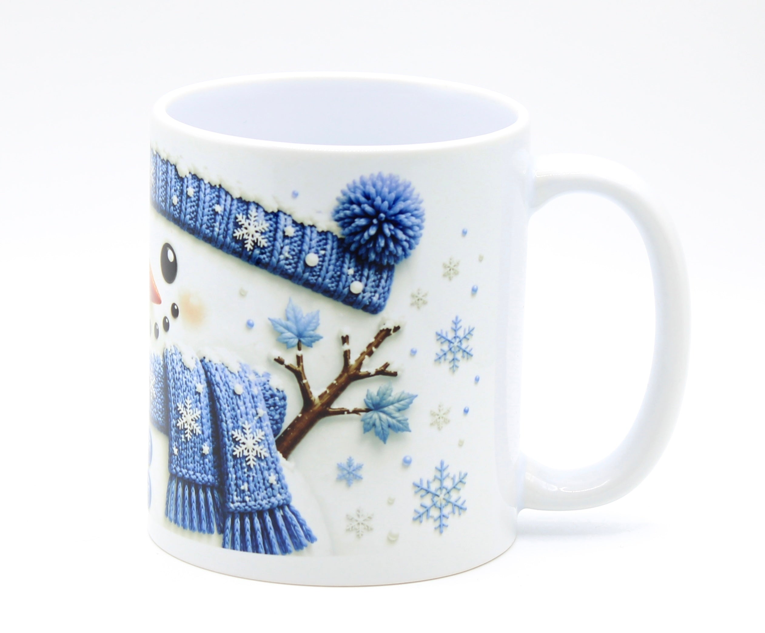 Cute Snowman Christmas Mug Blue