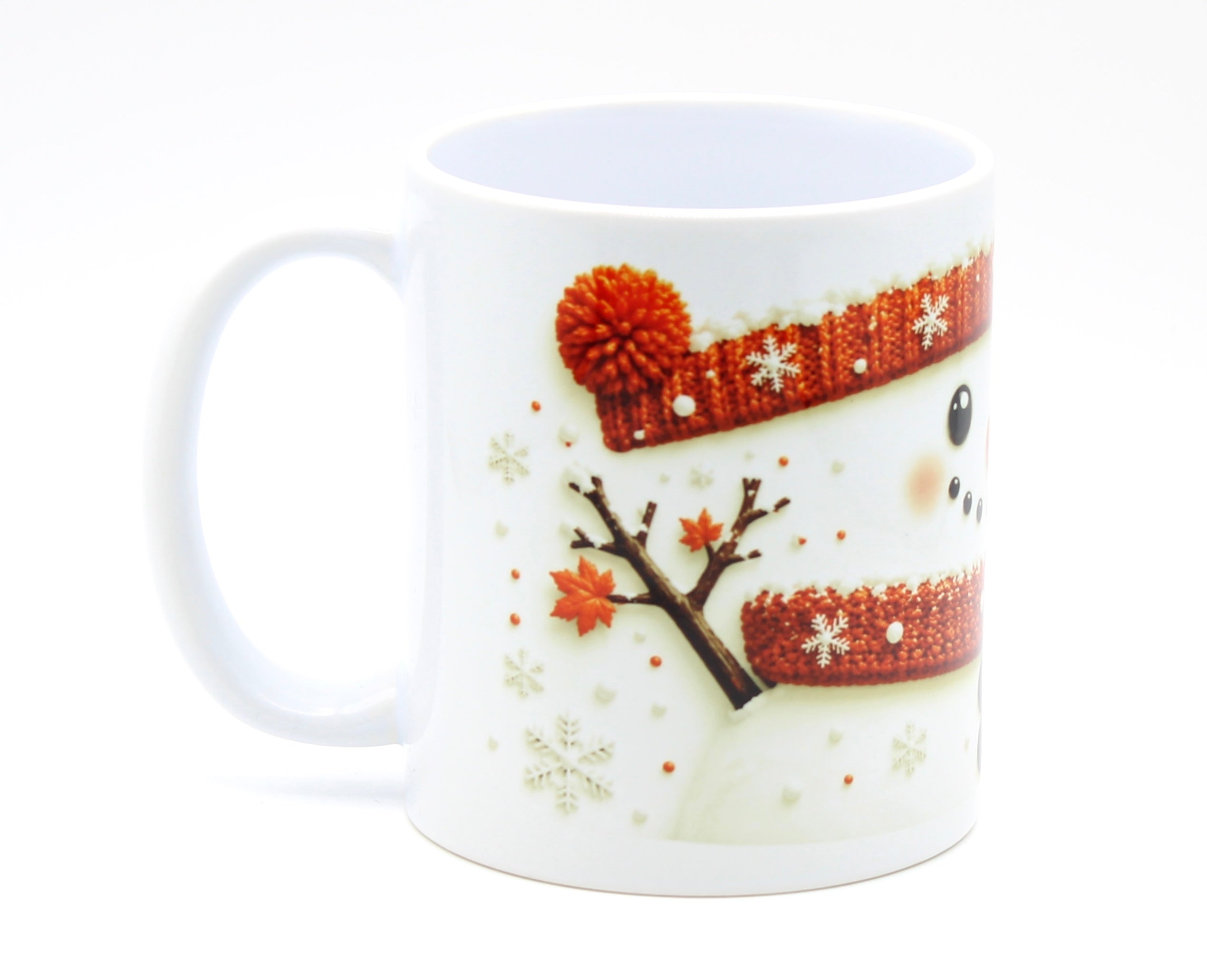 Cute Snowman Christmas Mug Orange