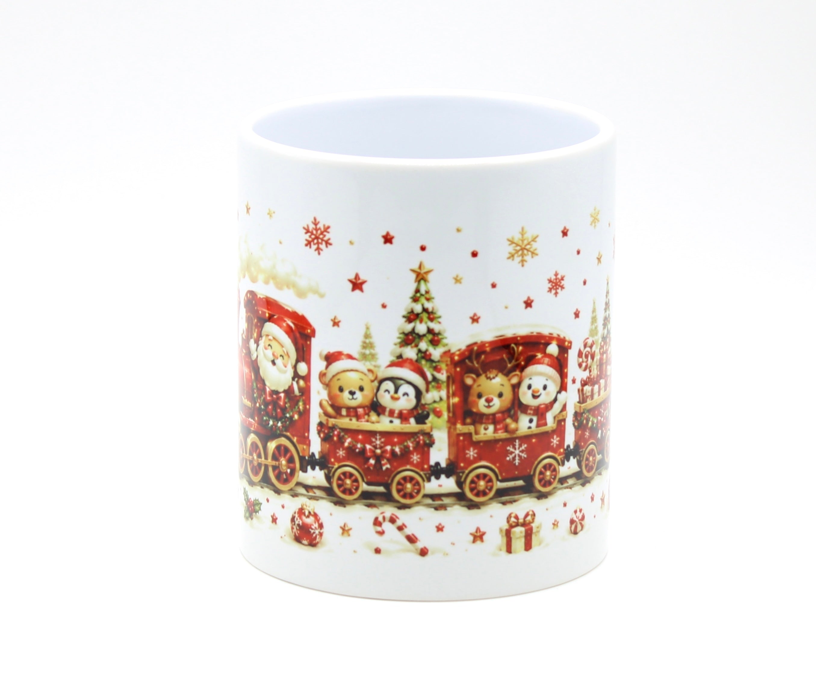 Cute Christmas Train Mug