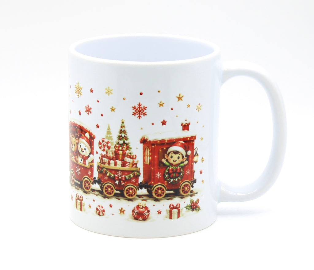 Cute Christmas Train Mug
