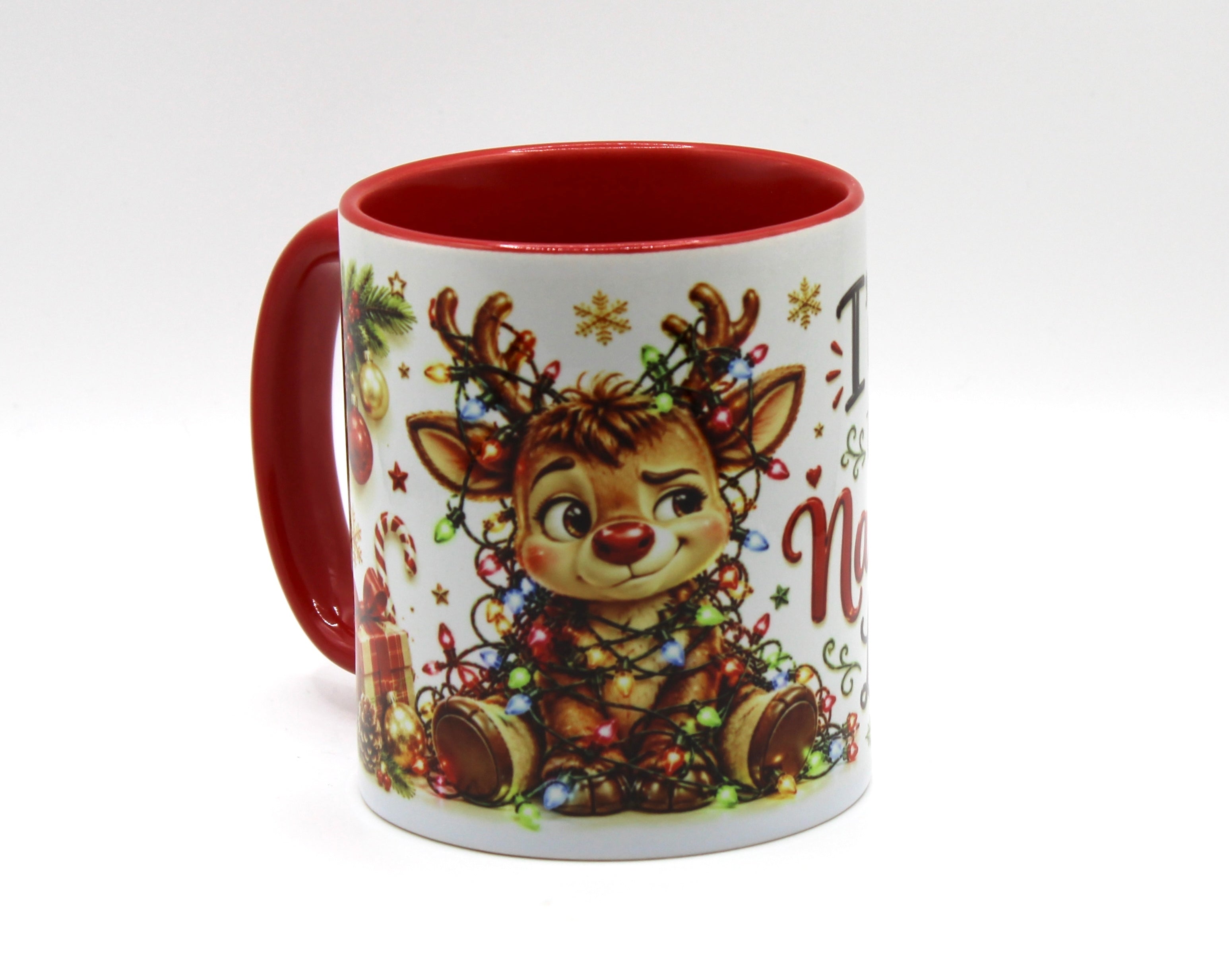 I'm on the naughty list cute red mug!