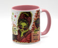Resting Grinch Face Pink Mug