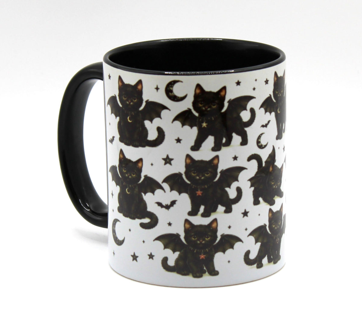 Bat Cat Black Mug