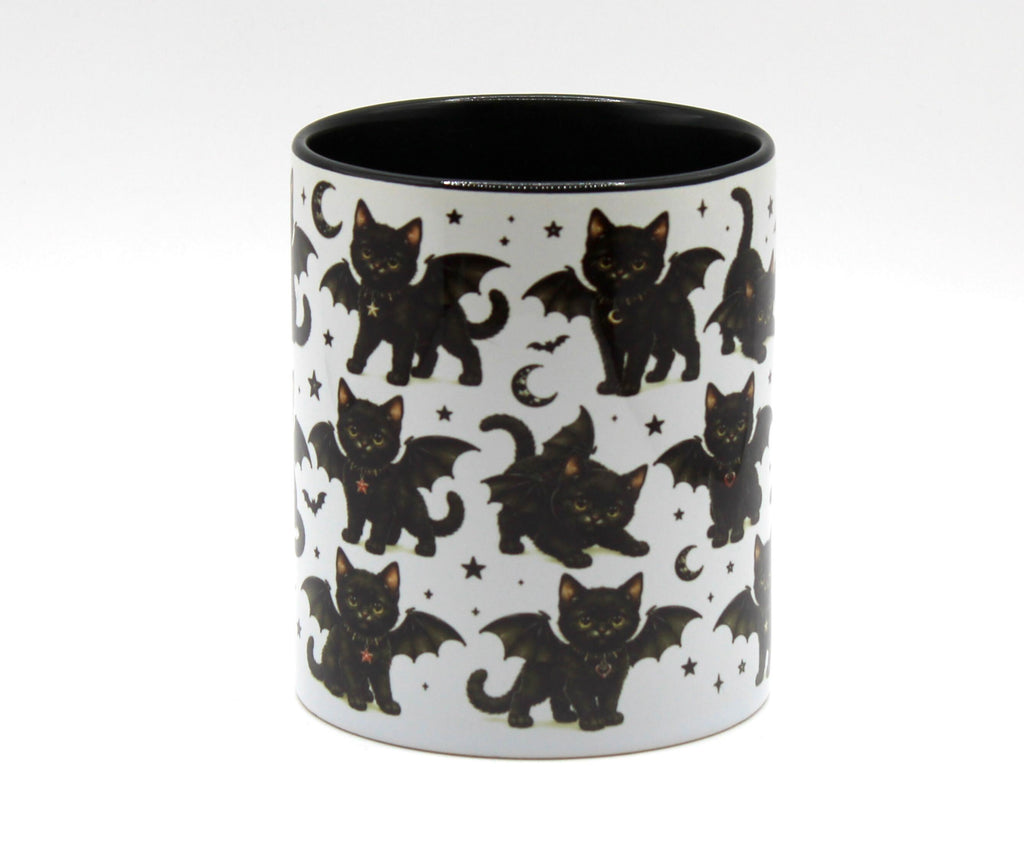 Bat Cat Black Mug