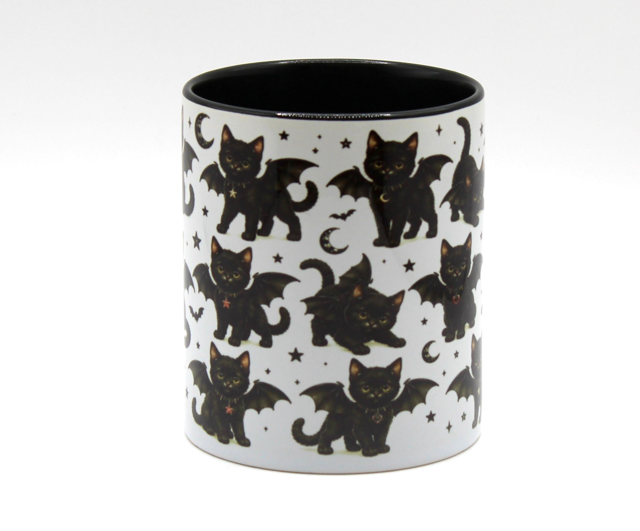 Bat Cat Black Mug