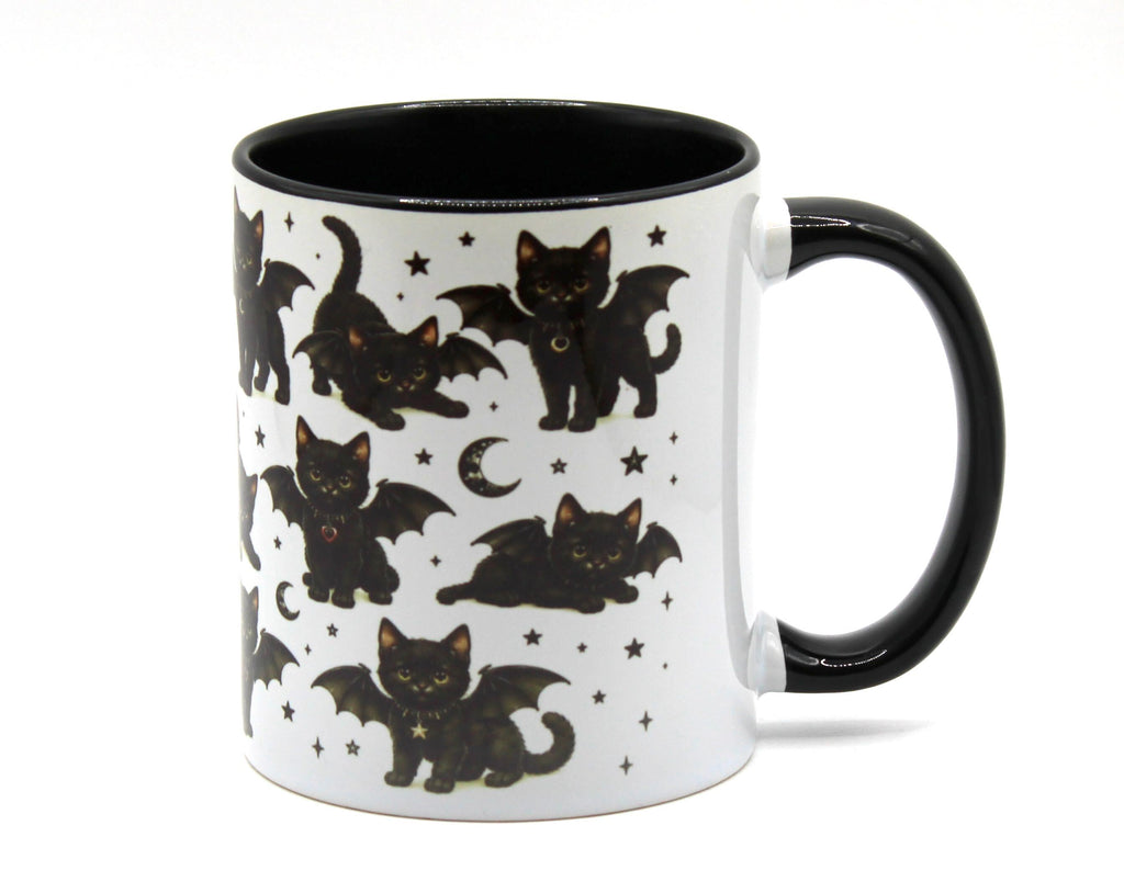 Bat Cat Black Mug