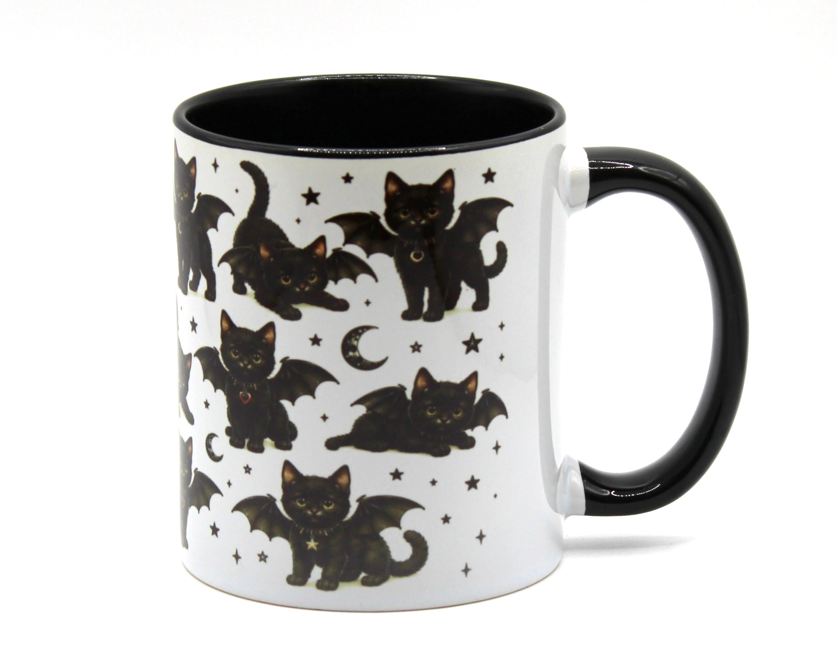 Bat Cat Black Mug