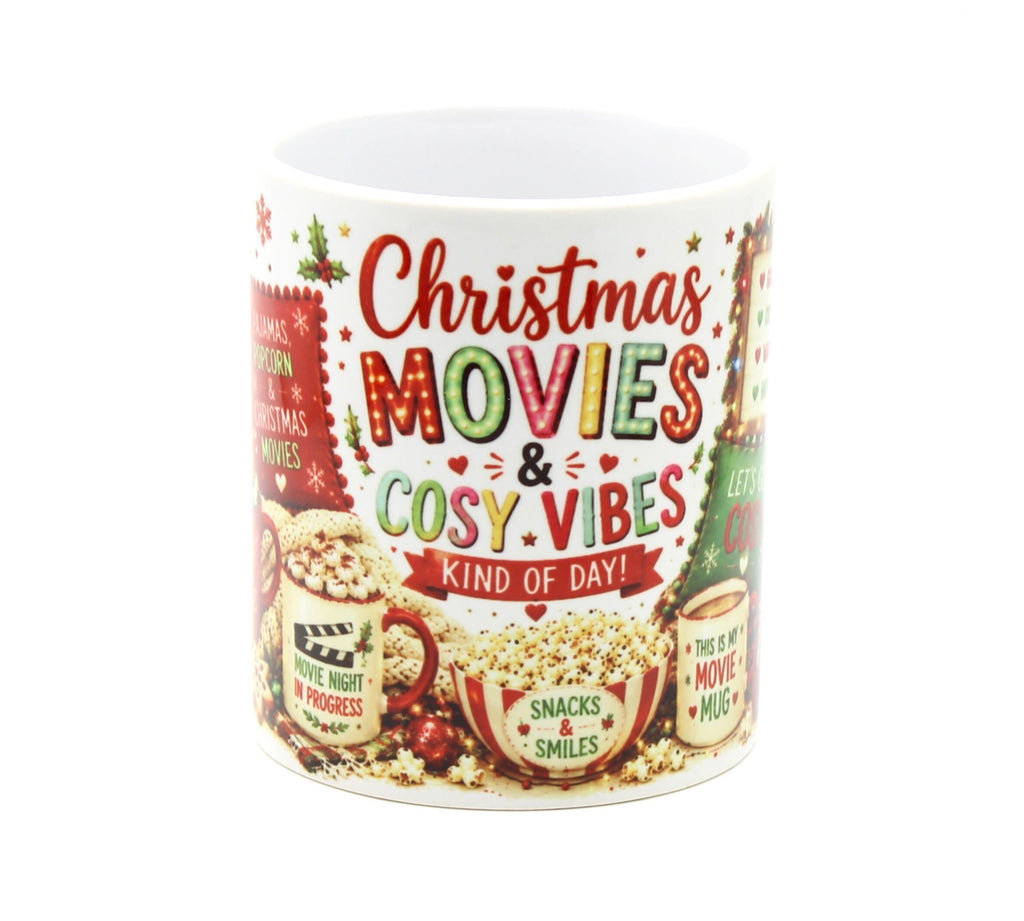 🎄 Christmas Movies & Cosy Vibes Mug & Popcorn Plush Gift Set 🍿☕