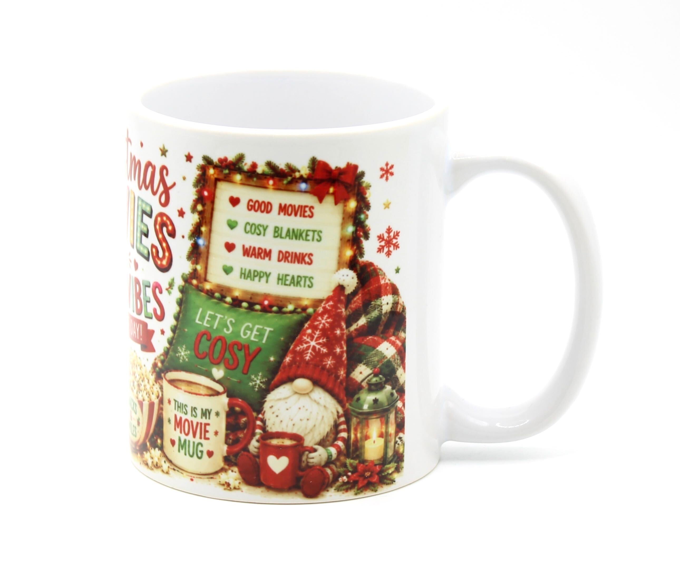 🎄 Christmas Movies & Cosy Vibes Mug & Popcorn Plush Gift Set 🍿☕
