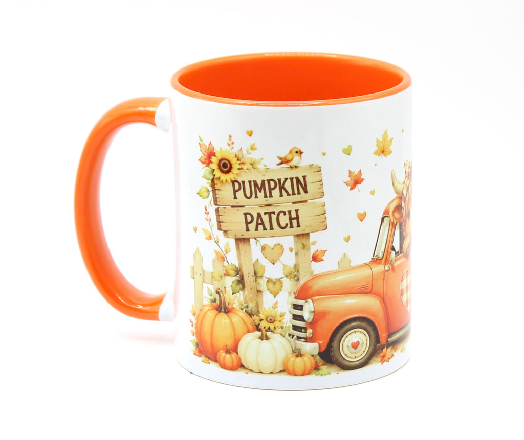 🍂 Highland Cow Pumpkin Patch Mug 🎃🐮