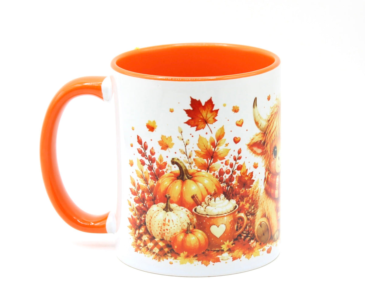 🍂 Cute Highland Cow Autumn Mug 🐮☕