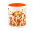 🍂 Cute Highland Cow Autumn Mug 🐮☕