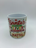 Personalised Santas Special Delivery Christmas Eve Mug, just add name!