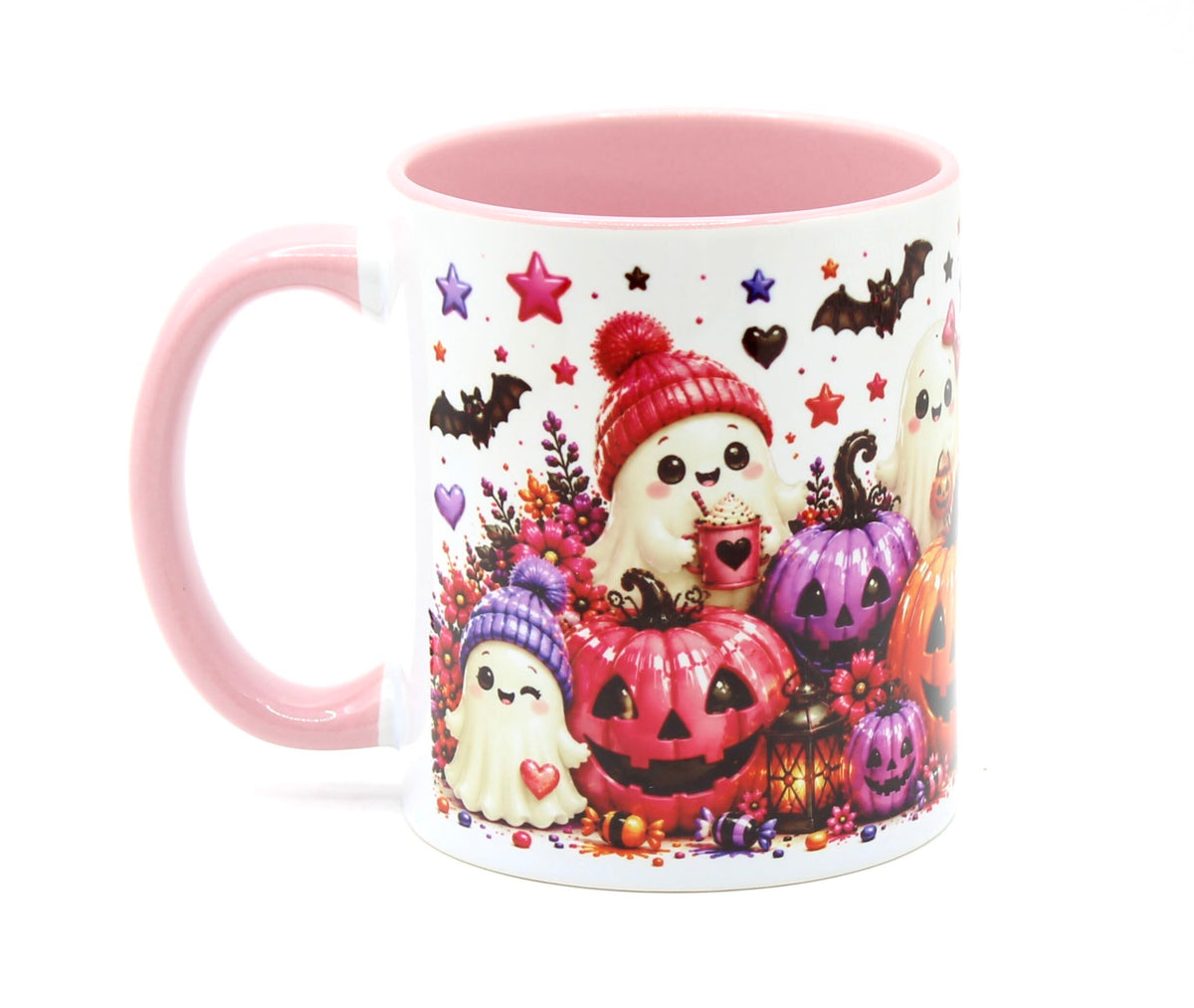 🎃 Cute Halloween Ghost &amp; Pumpkin Mug 👻💜