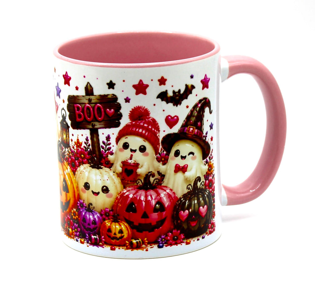 🎃 Cute Halloween Ghost &amp; Pumpkin Mug 👻💜