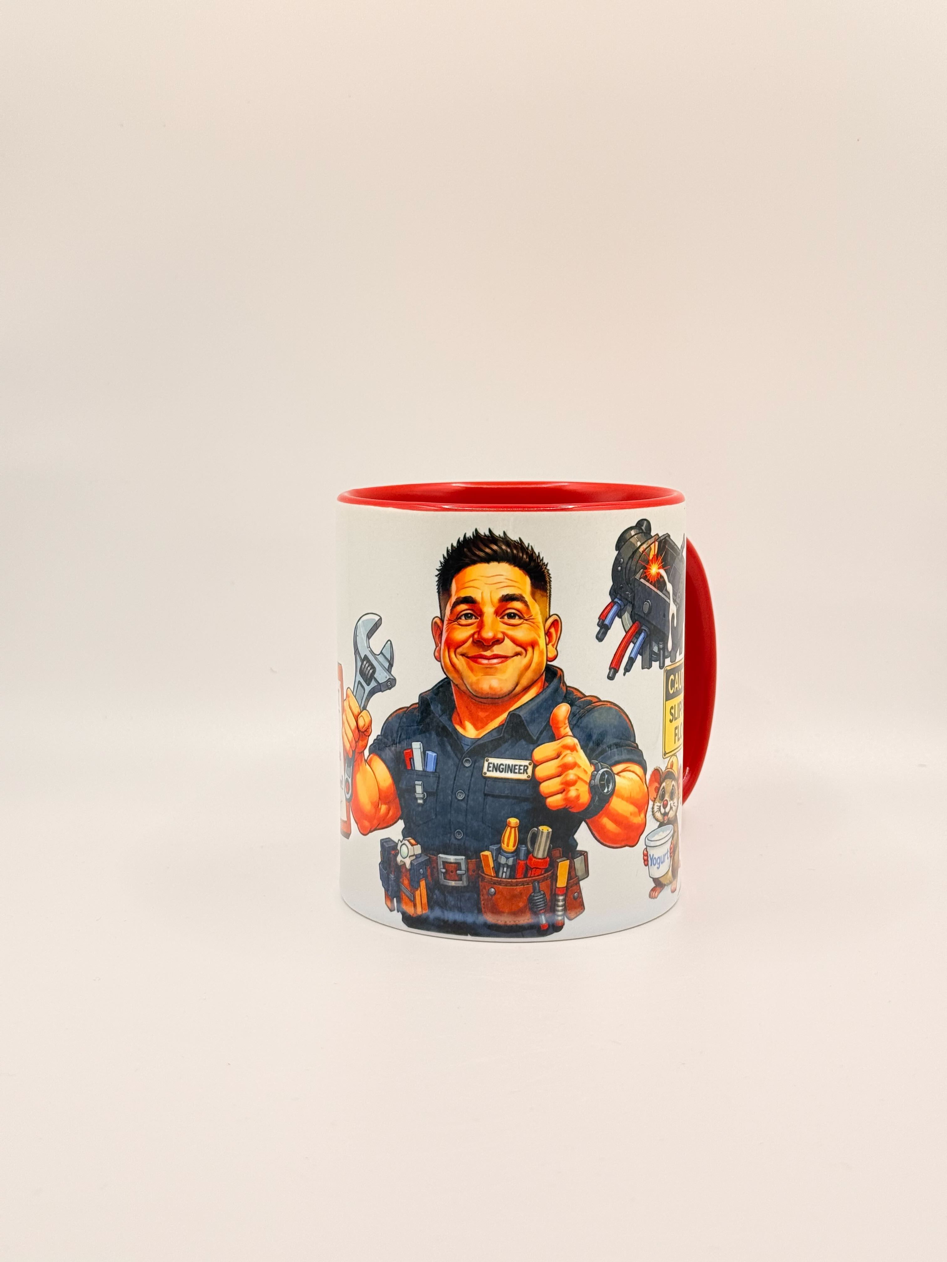 Custom Design Coloured Mug — Made Just for You - Choose from red, pink or yellow