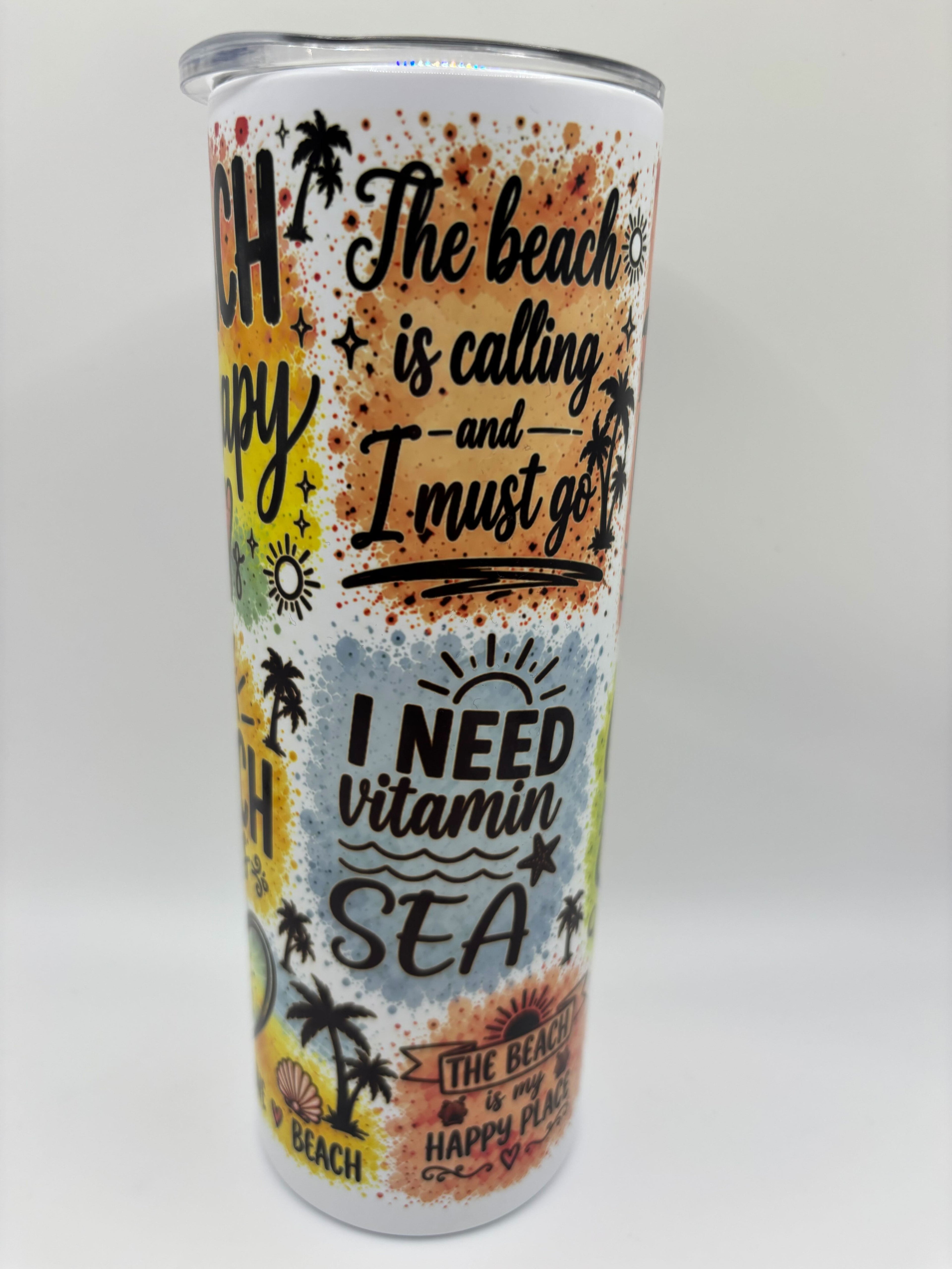 Beach Therapy – 20oz Stainless Steel Tumbler
