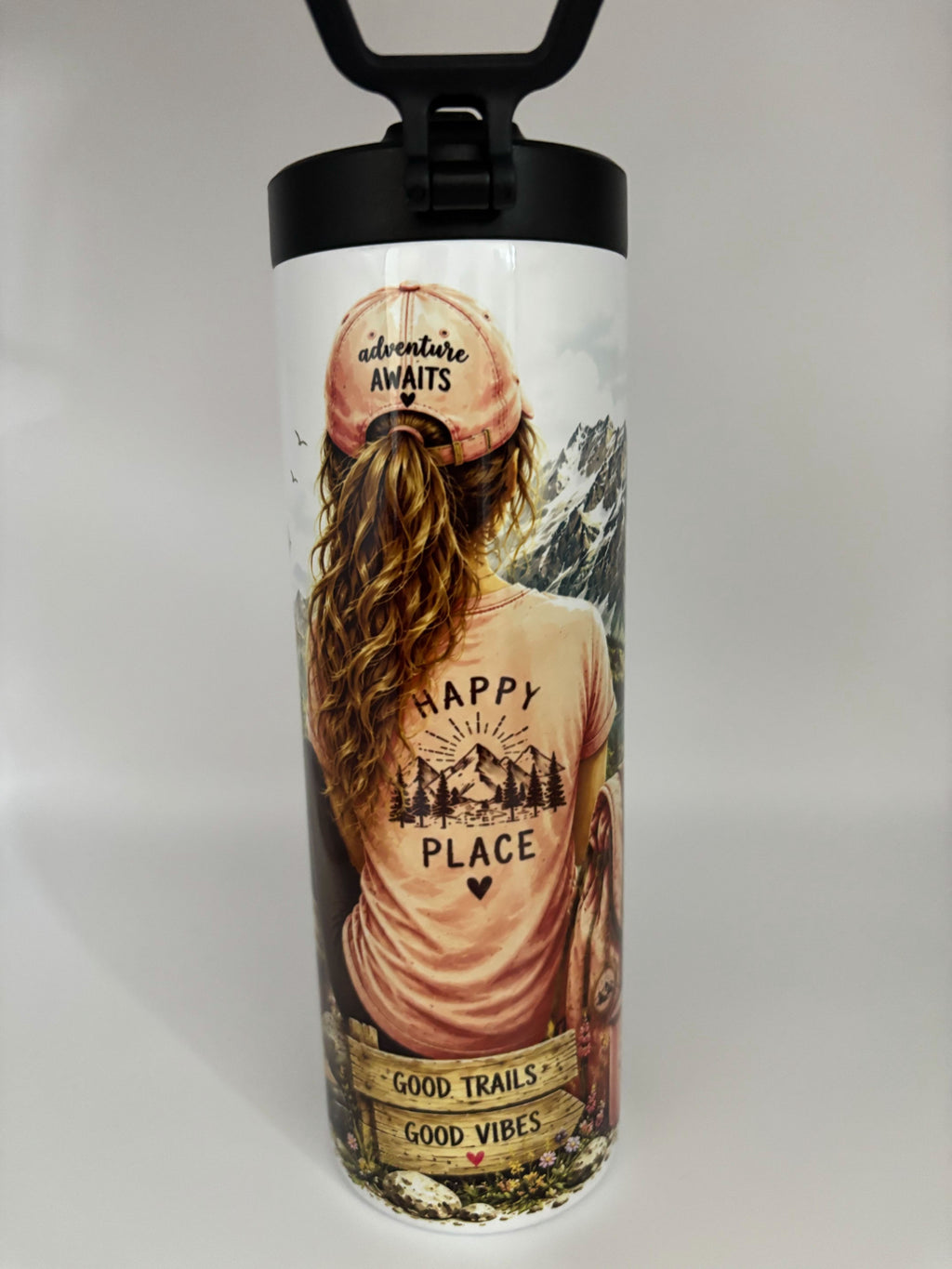 She Loves Hiking Sports Lid 20 oz Tumbler