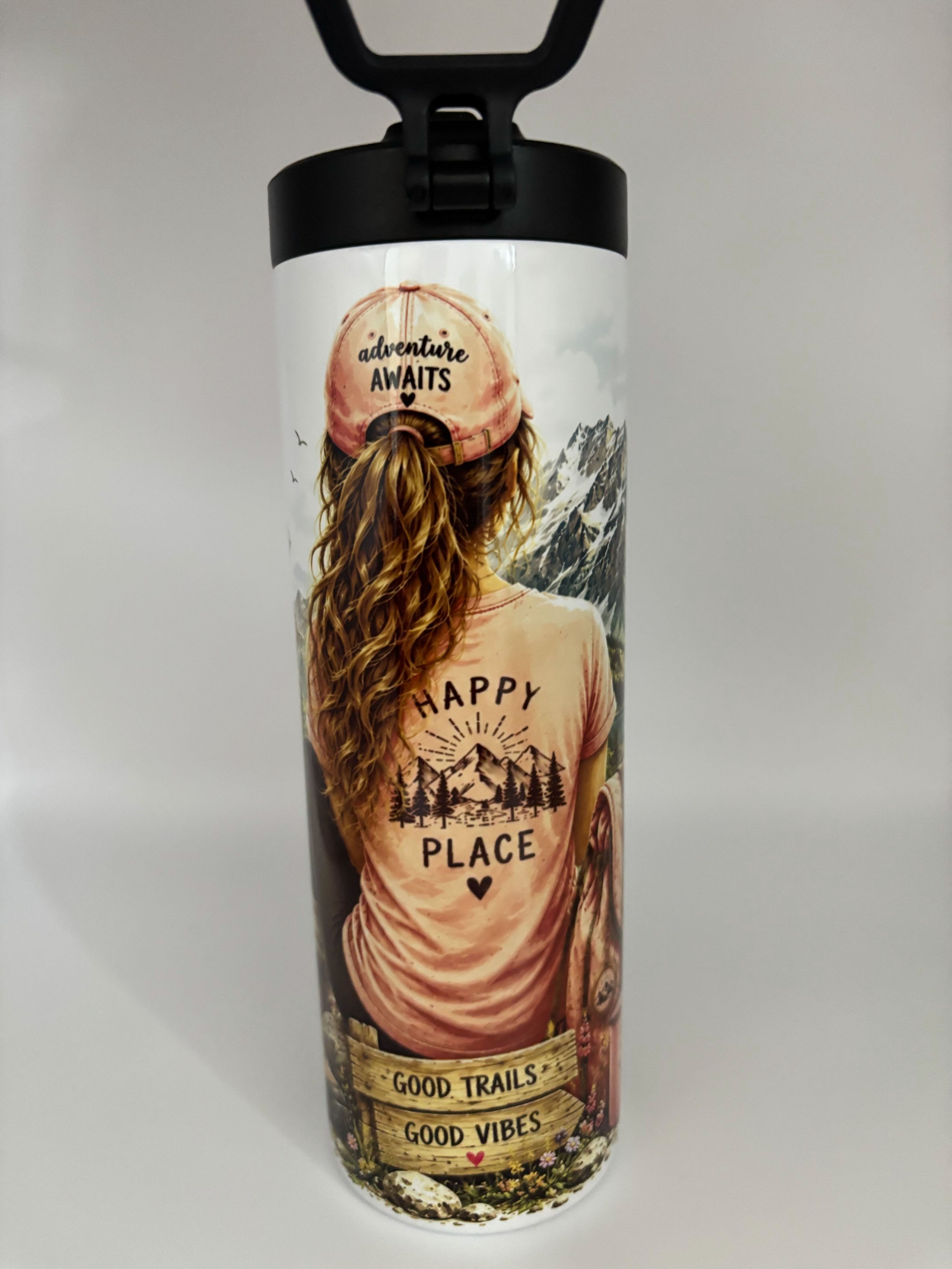 She Loves Hiking Sports Lid 20 oz Tumbler