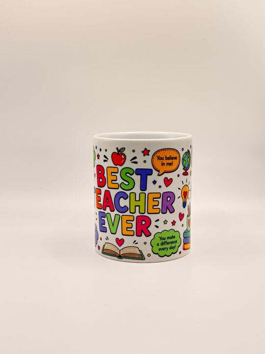 Best Teacher Mug — Because 'Underpaid & Overworked' Was Too Long