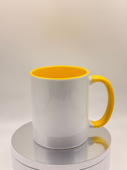 Custom Design Coloured Mug — Made Just for You - Choose from red, pink or yellow