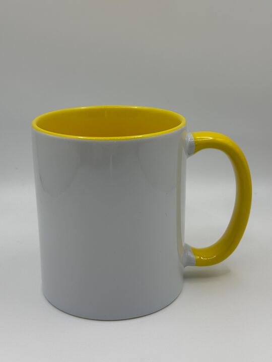 Custom Design Coloured Mug — Made Just for You - Choose from red, pink or yellow