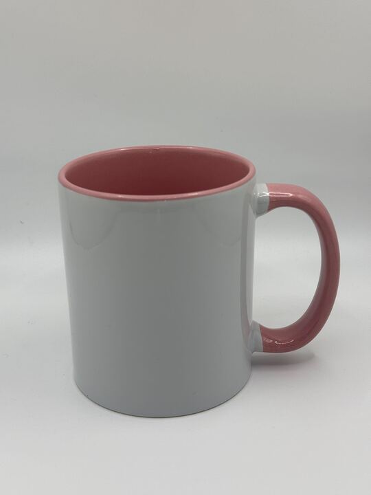 Custom Design Coloured Mug — Made Just for You - Choose from red, pink or yellow