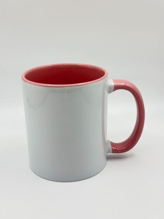 Custom Design Coloured Mug — Made Just for You - Choose from red, pink or yellow