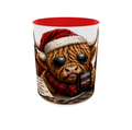 Christmas Highland Cow Mug - Male - Red