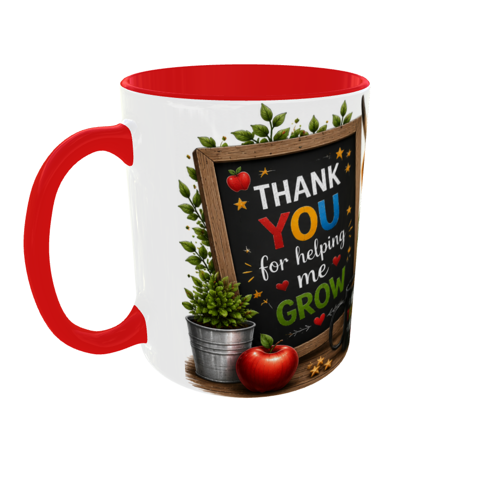 Best Teacher Highland Cow Male Mug - Red
